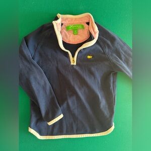 Masters Navy and Cream Pullover with Pink Lining